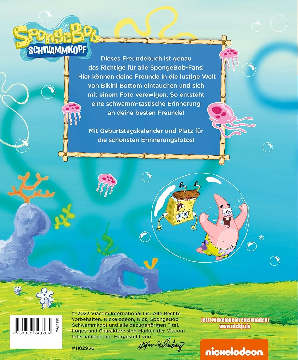 SpongeBob Schwammkopf: Meine Freunde: Kindergartenfreundebuch mit wattiertem Cover signiert von Santiago