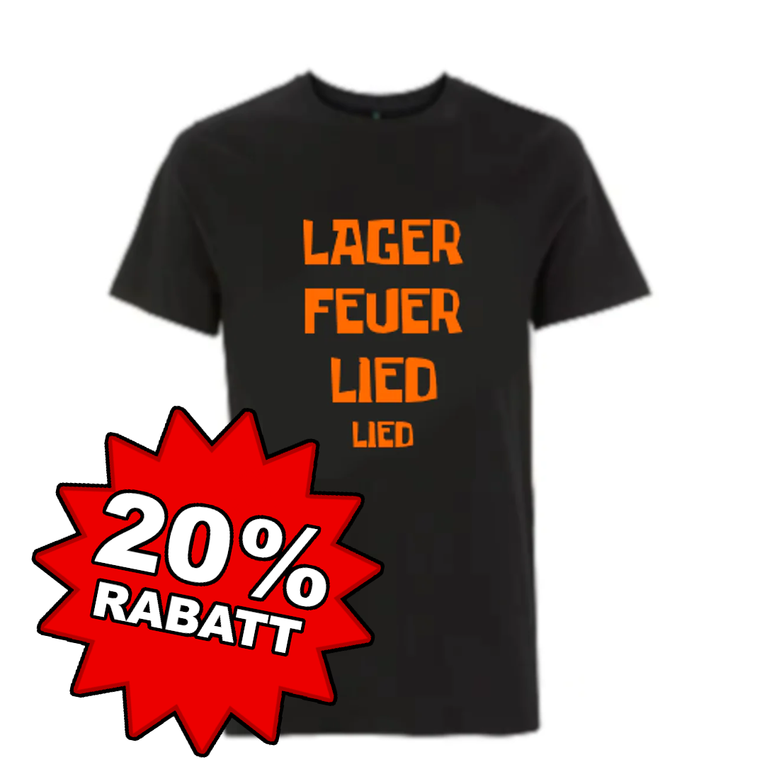 T-Shirt Schwarz "Lagerfeuerlied Lied"