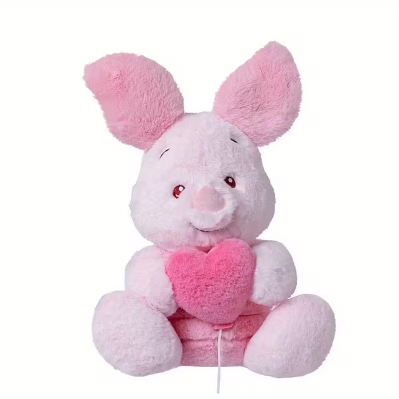 Schweinchen Plüsch 30 cm/11 Zoll, Mittelgroßes Disney Schweinchen Kuscheltier, Süße Stofftiere, Schweinchen Teddy für Valentinstag Geschenke Herz-Halte-Serie