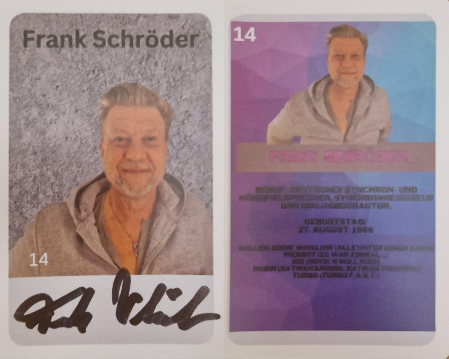 Synchronschauspieler Sammelkarten unterschrieben (einzeln)