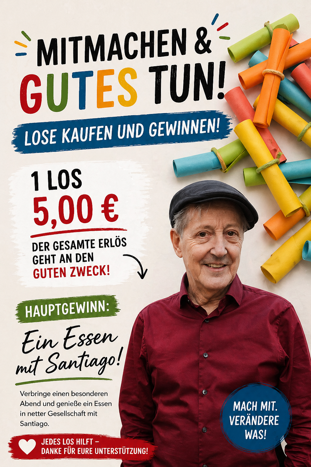 Lose für ,,Essen mit Santiago,,
