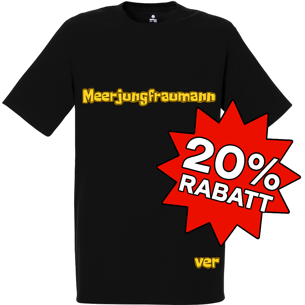 T-Shirt: 2 Teiler - Meerjungfraumann und Blaubarschbube Ver - eint