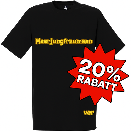 T-Shirt: 2 Teiler - Meerjungfraumann und Blaubarschbube Ver - eint